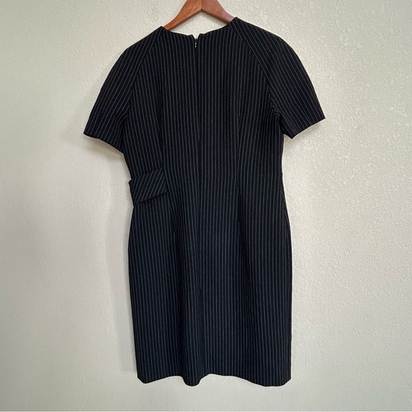 BOSS Hugo Boss Women’s Black Pinstripe Sheath Dress 12 Workwear Business - Picture 2 of 8